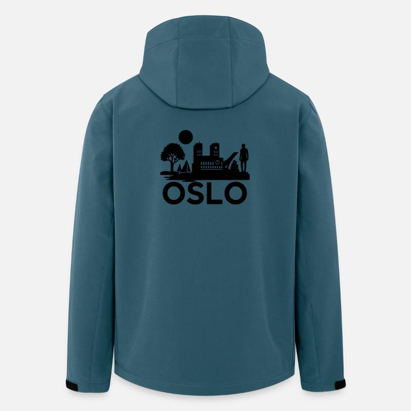 Oslo Silhouette Monuments - Veste softshell homme en polyester recyclé Discoverer Stanley/Stella - bleu pétrole foncé