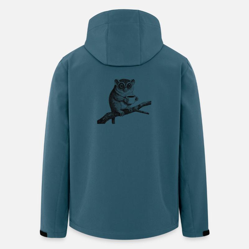 Kaffee Tarsier - Recycelte Männer Softshell-Jacke von Stanley/Stella - Dunkles Petrol