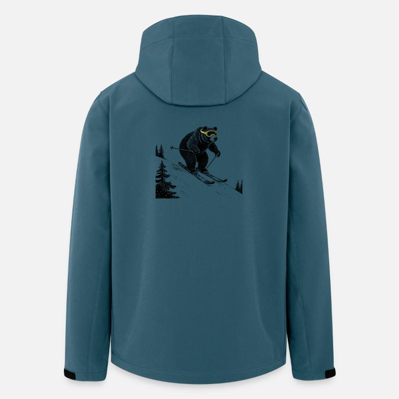 Slopes Bär - Stanley/Stella herre softshelljakke i genanvendt polyester - mørk petrol