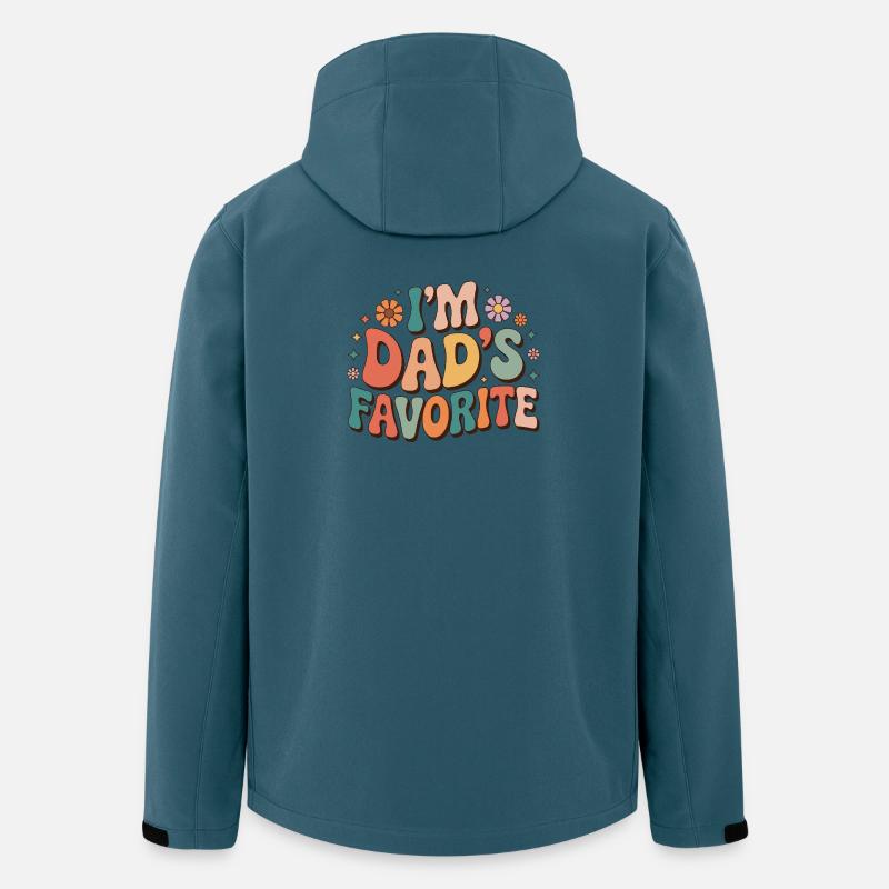 Dad's Favorite Bunte Botschaft - Recycelte Männer Softshell-Jacke von Stanley/Stella - Dunkles Petrol