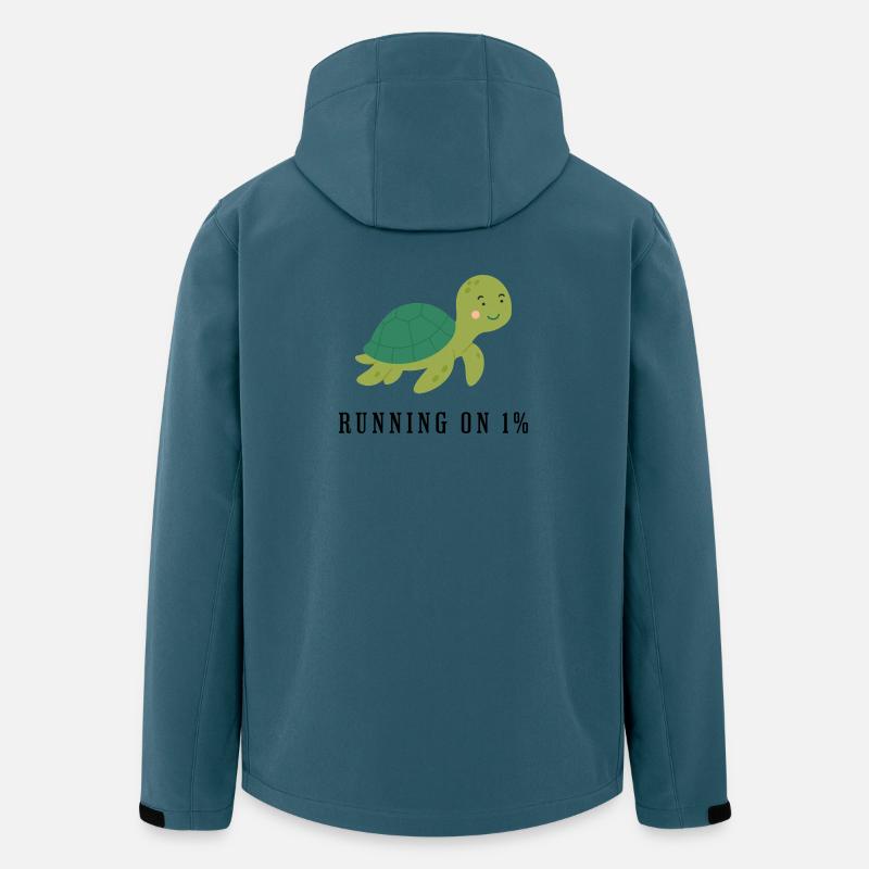 Kuschelturtle Grüne Schildkröte Cartoon - Recycelte Männer Softshell-Jacke von Stanley/Stella - Dunkles Petrol