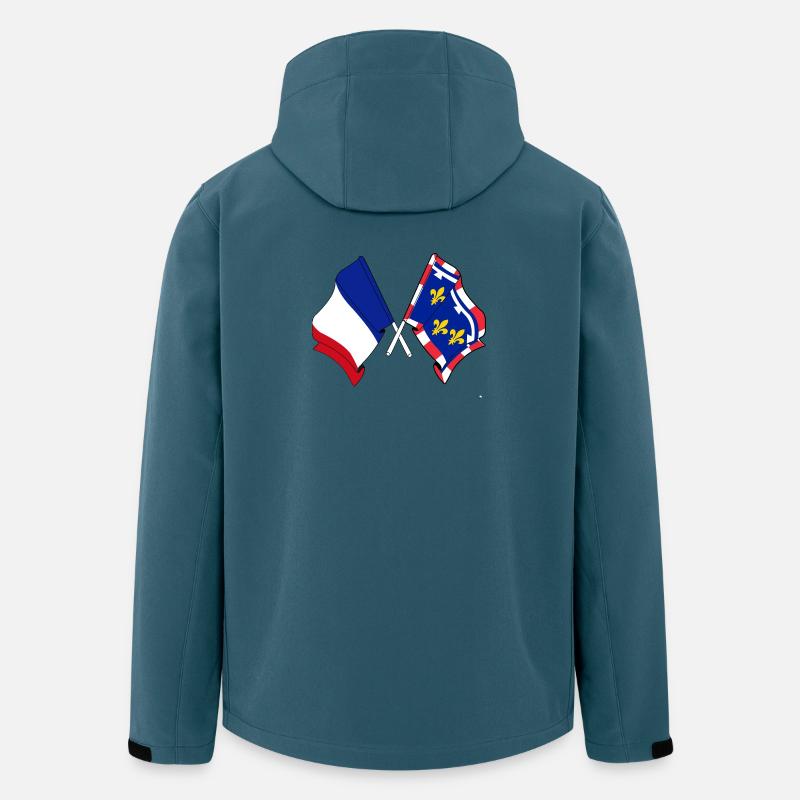 Centre-Val de Loire & Frankreich - Recycelte Männer Softshell-Jacke von Stanley/Stella - Dunkles Petrol