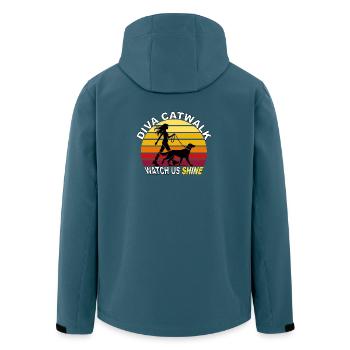 Diva Catwalk - Watch Us Shine Retro - Men’s Recycled Softshell Jacket by Stanley/Stella - stargazer - Back - AI Model Male 185 light (185cm)