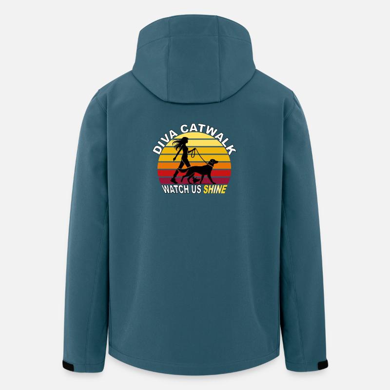 Diva Catwalk - Regardez-nous briller rétro - Veste softshell homme en polyester recyclé Stanley/Stella - bleu pétrole foncé