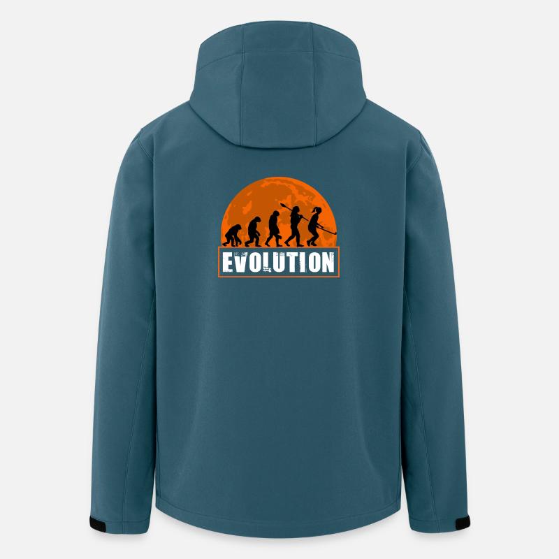 Field Hockey Evolution Silhouette Sunset - Men’s Recycled Softshell Jacket by Stanley/Stella - stargazer