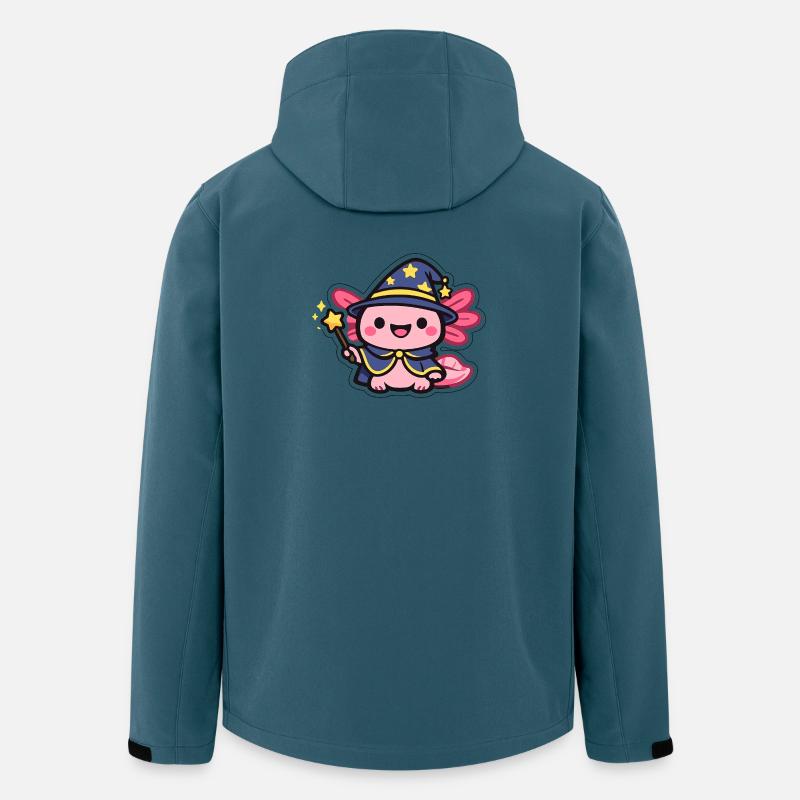 Sternenzauber axolotl Magier - Recycelte Männer Softshell-Jacke von Stanley/Stella - Dunkles Petrol