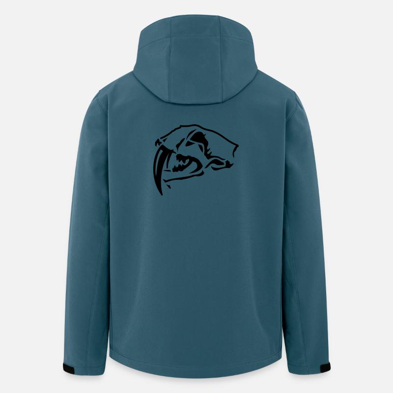 Crâne de tigre à dents de sabre - Veste softshell homme en polyester recyclé Stanley/Stella - bleu pétrole foncé