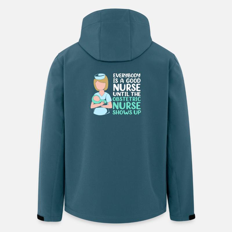 Hôpital de grossesse infirmier - Veste softshell homme en polyester recyclé Stanley/Stella - bleu pétrole foncé
