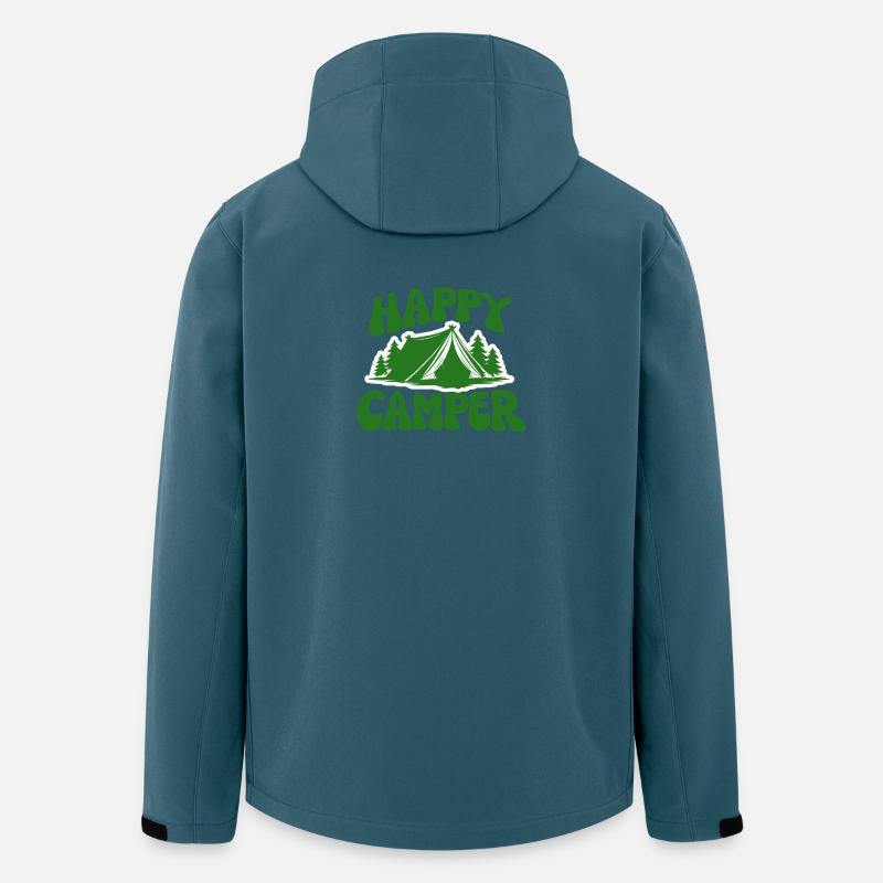 Happy Camper Waldzelten  - Recycelte Männer Softshell-Jacke von Stanley/Stella - Dunkles Petrol