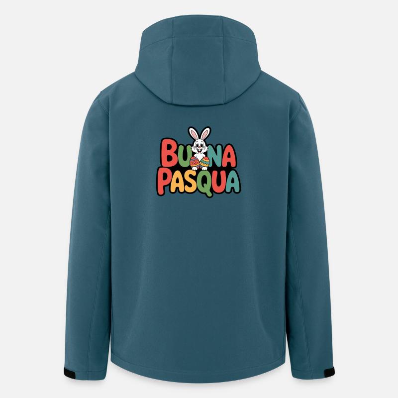 Häse frohe Ostern - Recycelte Männer Softshell-Jacke von Stanley/Stella - Dunkles Petrol