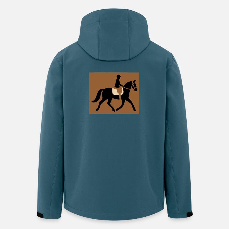 Reitsport Pferd Reiter Hobby - Recycelte Männer Softshell-Jacke von Stanley/Stella - Dunkles Petrol
