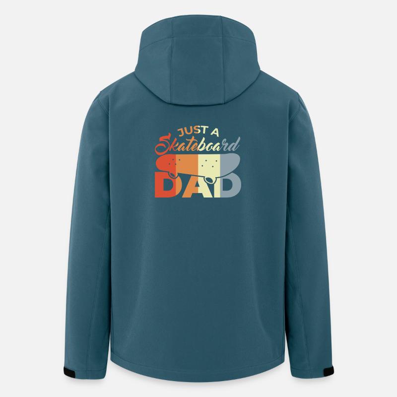 Skateboard Papa - Recycelte Männer Softshell-Jacke von Stanley/Stella - Dunkles Petrol