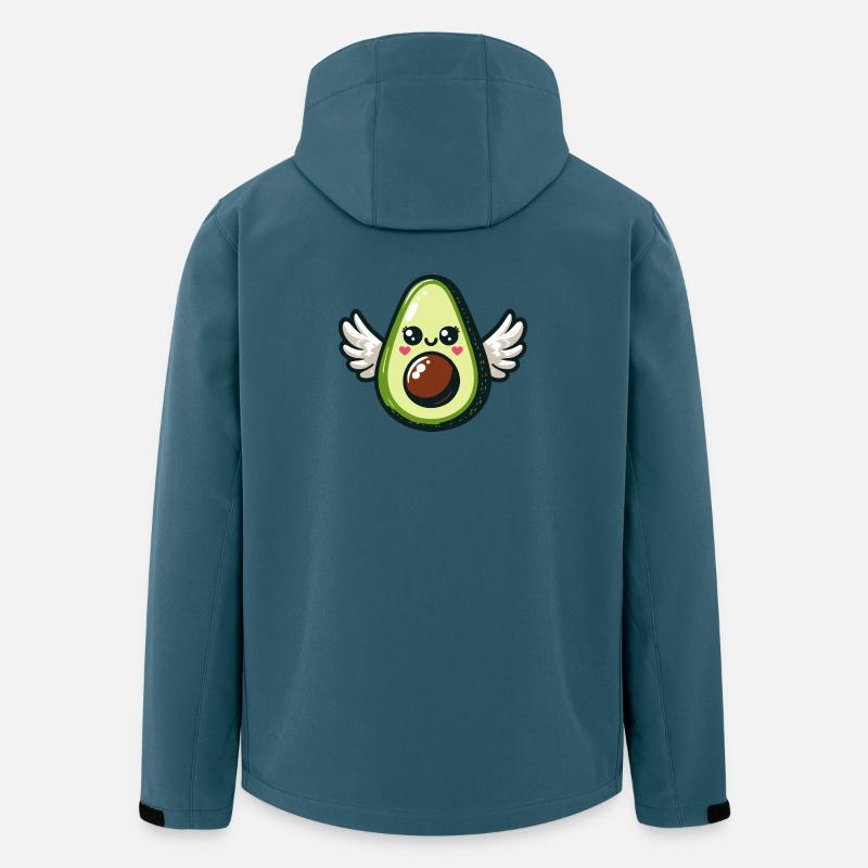 Avocat ailé kawaii - Veste softshell homme en polyester recyclé Stanley/Stella - bleu pétrole foncé