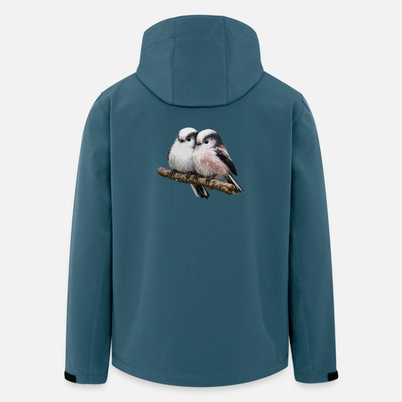 Duo Long-tailed on Branch - Soft Pastel - Men’s Recycled Softshell Jacket by Stanley/Stella - stargazer