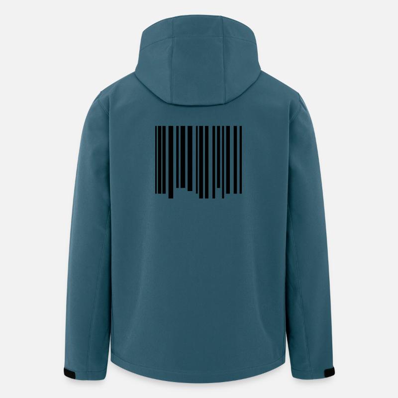 Barcode - Recycelte Männer Softshell-Jacke von Stanley/Stella - Dunkles Petrol