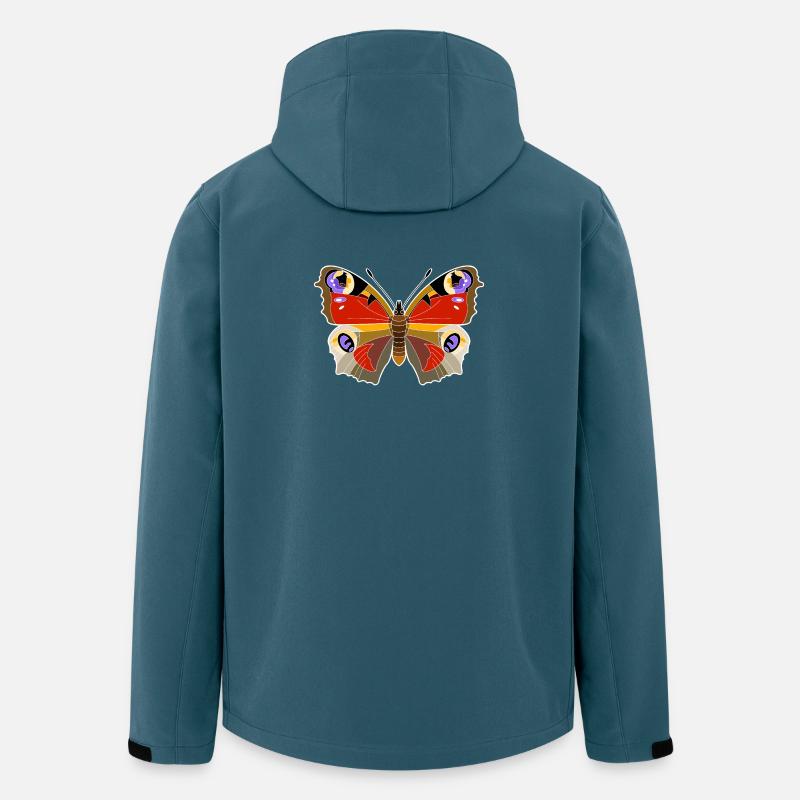 Tagpfauenauge - Recycelte Männer Softshell-Jacke von Stanley/Stella - Dunkles Petrol