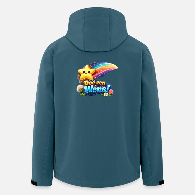 Wish Star and Rainbow Bloom - Men’s Recycled Softshell Jacket by Stanley/Stella - stargazer