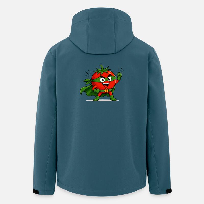 Tomate Superheld Comic Motiv - Recycelte Männer Softshell-Jacke von Stanley/Stella - Dunkles Petrol