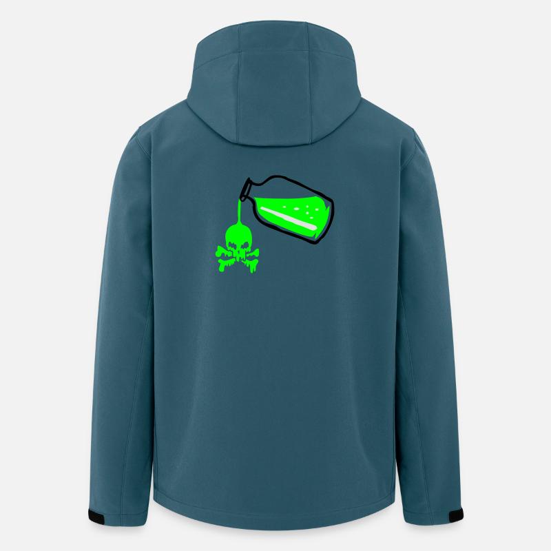Gift Flasche mit Totenkopf - Recycelte Männer Softshell-Jacke von Stanley/Stella - Dunkles Petrol