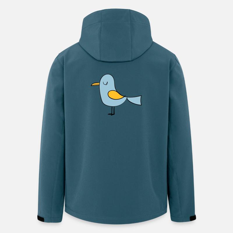 oiseau - Veste softshell homme en polyester recyclé Stanley/Stella - bleu pétrole foncé