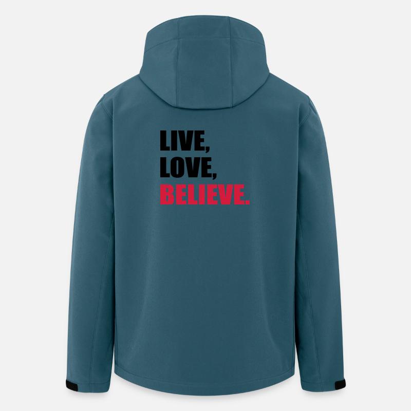 Glaube - Recycelte Männer Softshell-Jacke von Stanley/Stella - Dunkles Petrol
