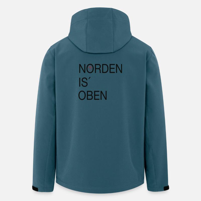 Norden is oben - Recycelte Männer Softshell-Jacke von Stanley/Stella - Dunkles Petrol
