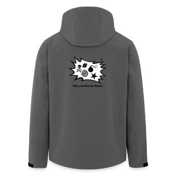 Effectivement, J'arrête de fumer... - Veste softshell homme en polyester recyclé Stanley/Stella - bleu pétrole foncé - Dos - AI Model Male 185 light (185cm)