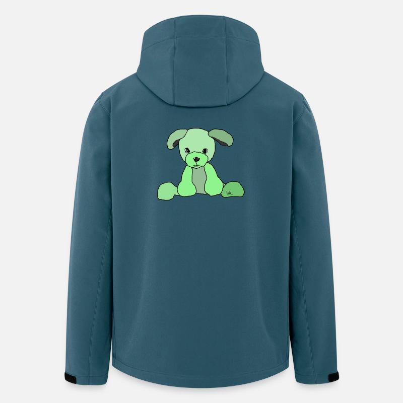 Hund Comic - Recycelte Männer Softshell-Jacke von Stanley/Stella - Dunkles Petrol