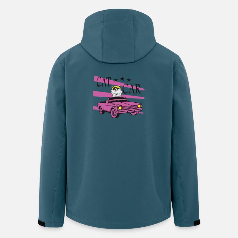 Katzen Auto - Recycelte Männer Softshell-Jacke von Stanley/Stella - Dunkles Petrol