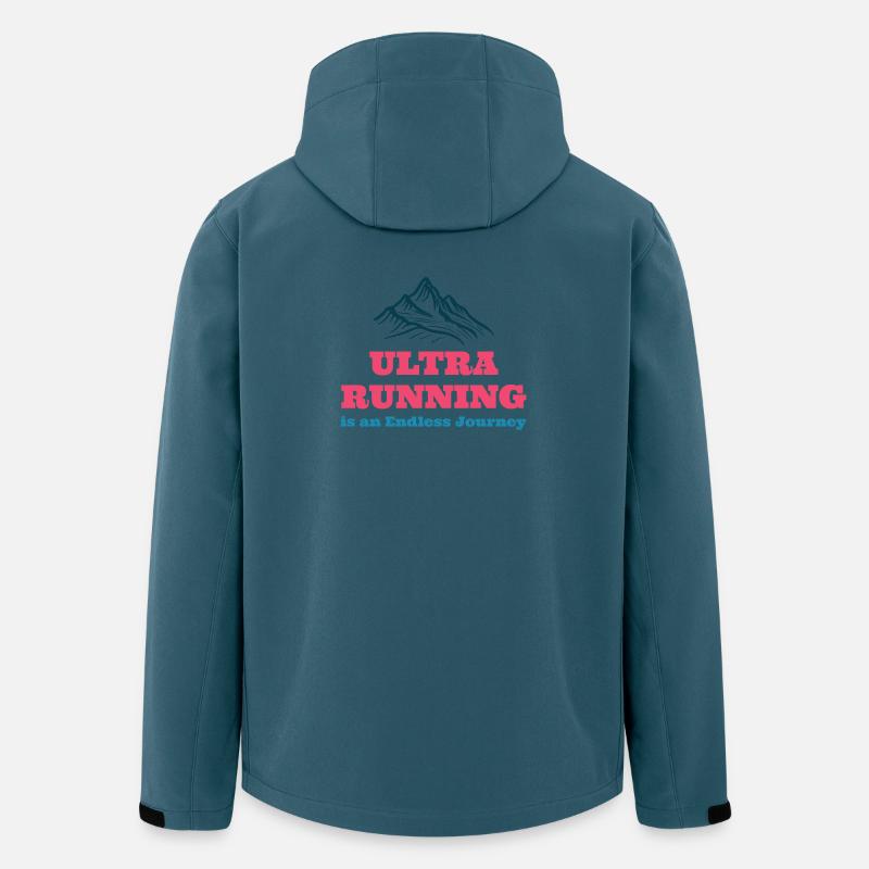 Ultra-Laufen ist eine endlose Reise - Recycelte Männer Softshell-Jacke von Stanley/Stella - Dunkles Petrol
