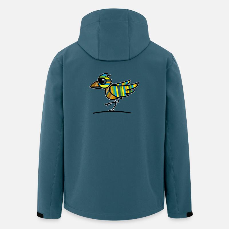 Bunter Vogel - Recycelte Männer Softshell-Jacke von Stanley/Stella - Dunkles Petrol