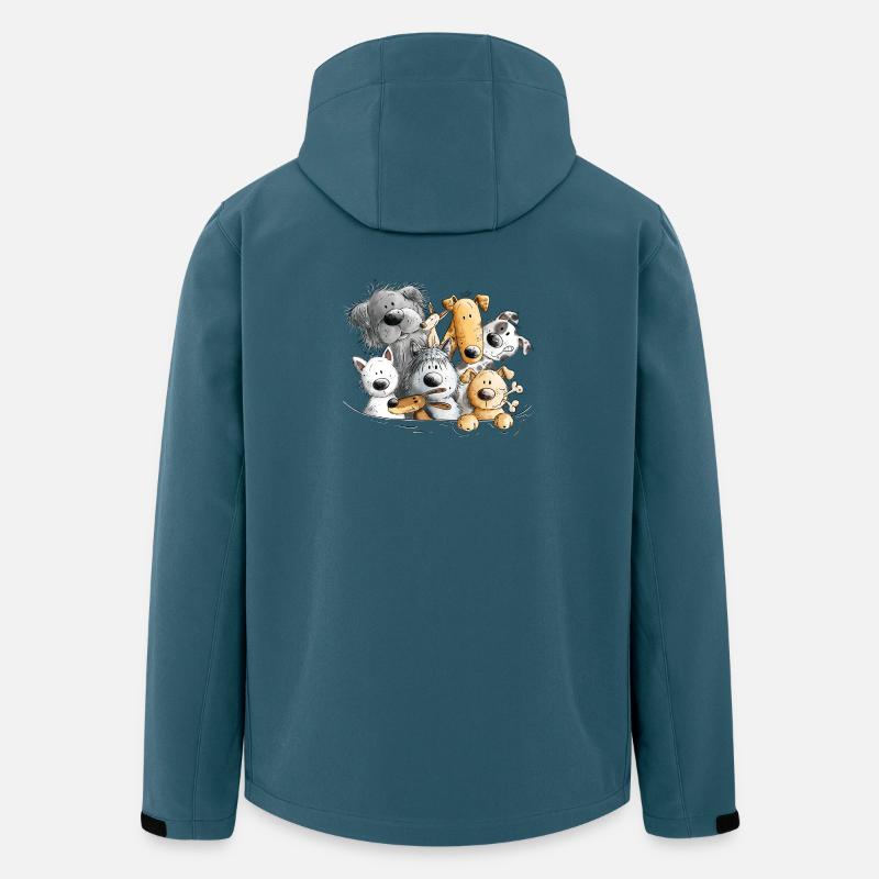 Pack chien caca de chien - Veste softshell homme en polyester recyclé Stanley/Stella - bleu pétrole foncé