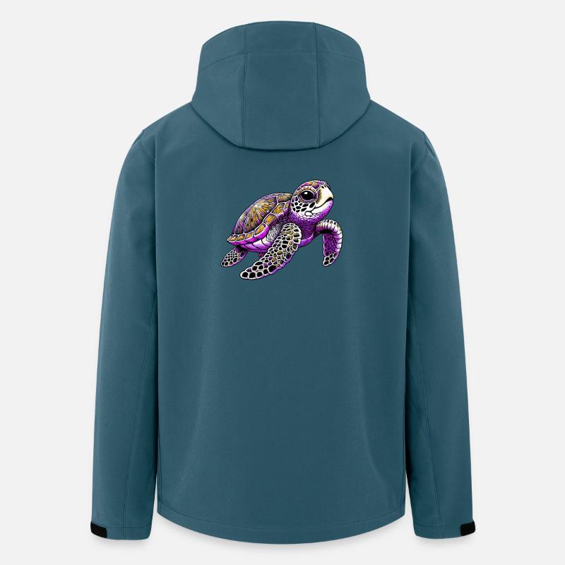Schildkröte - Recycelte Männer Softshell-Jacke von Stanley/Stella - Dunkles Petrol