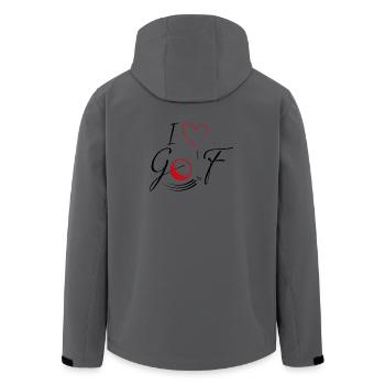 J’aime le golf - noir - Veste softshell homme en polyester recyclé Stanley/Stella -  - Dos - AI Model Male 185 light (185cm)