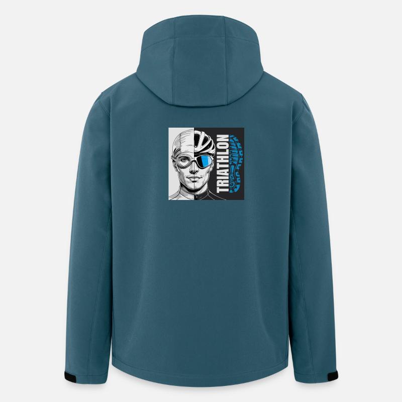 Triathlon - Recycelte Männer Softshell-Jacke von Stanley/Stella - Dunkles Petrol