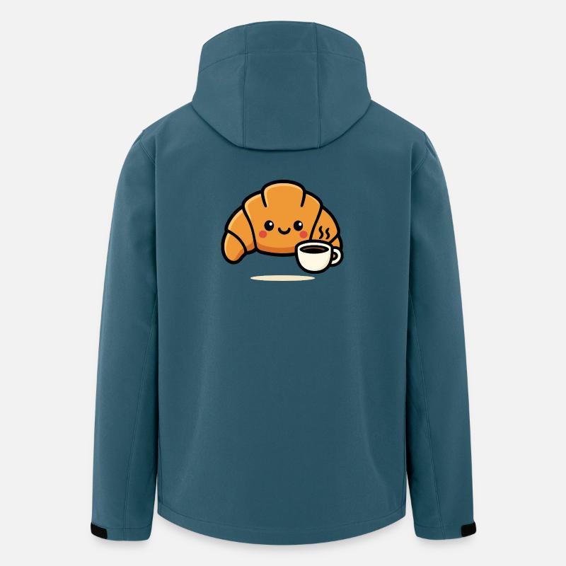 Croissant Café Mignon - Recycelte Männer Softshell-Jacke von Stanley/Stella - Dunkles Petrol