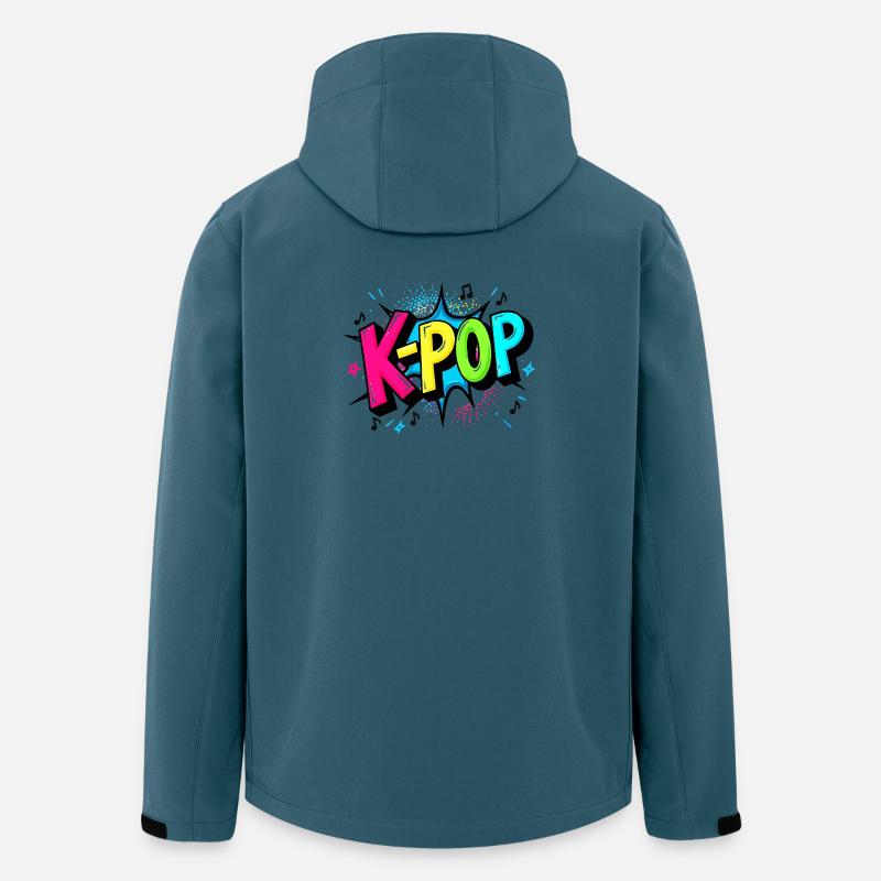 K-Pop Power – Buntes Fan Design - Recycelte Männer Softshell-Jacke von Stanley/Stella - Dunkles Petrol