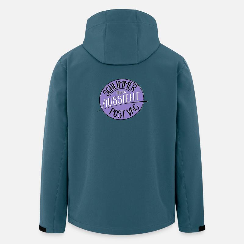 Schlimmer als es aussieht, Post Vac - Recycelte Männer Softshell-Jacke von Stanley/Stella - Dunkles Petrol