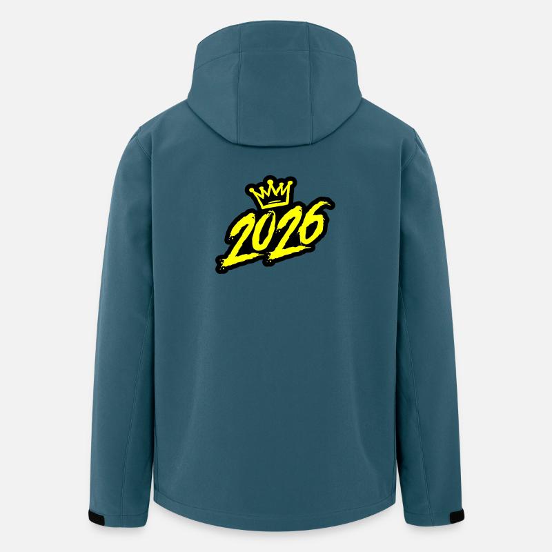 2026 Jahr Krone - Recycelte Männer Softshell-Jacke von Stanley/Stella - Dunkles Petrol