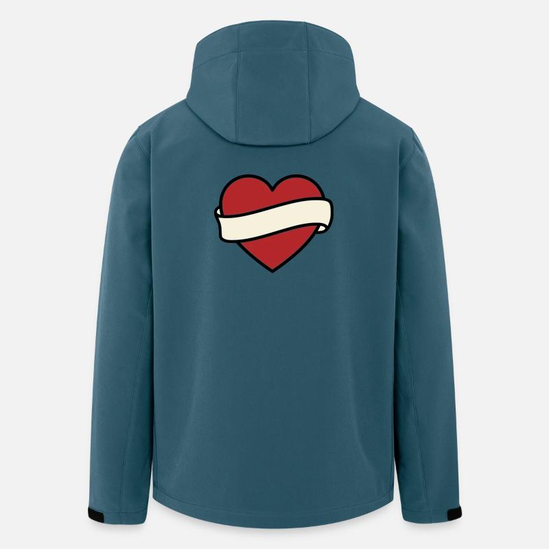 Tattoo Heart Banner Scroll Vector - Men’s Recycled Softshell Jacket by Stanley/Stella - stargazer
