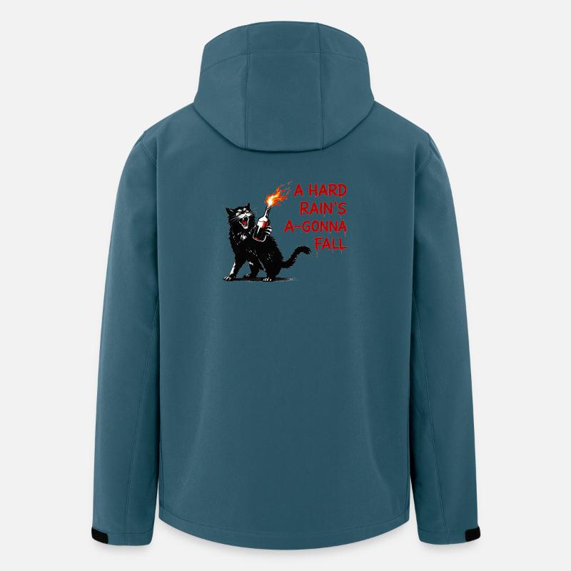 Fire cat with flame bottle - Men’s Recycled Softshell Jacket by Stanley/Stella - stargazer