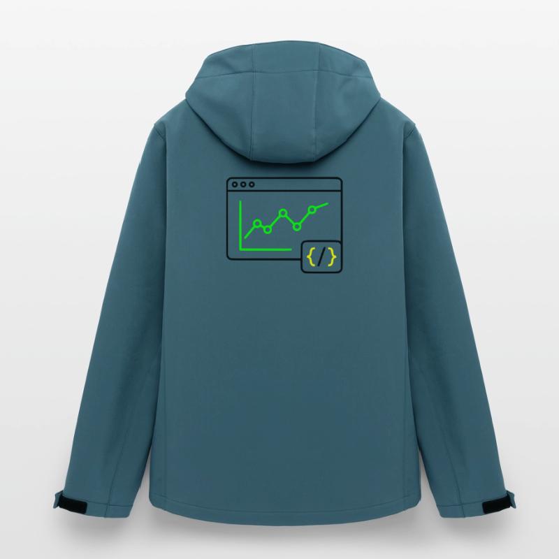 Web Analyse Chart Coding Browser Vektor Recycelte Männer Softshell-Jacke Discoverer von Stanley/Stella