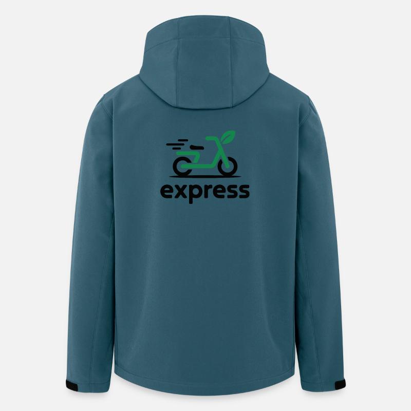 Eco Express Leaf Roller Logo - Recycelte Männer Softshell-Jacke von Stanley/Stella - Dunkles Petrol