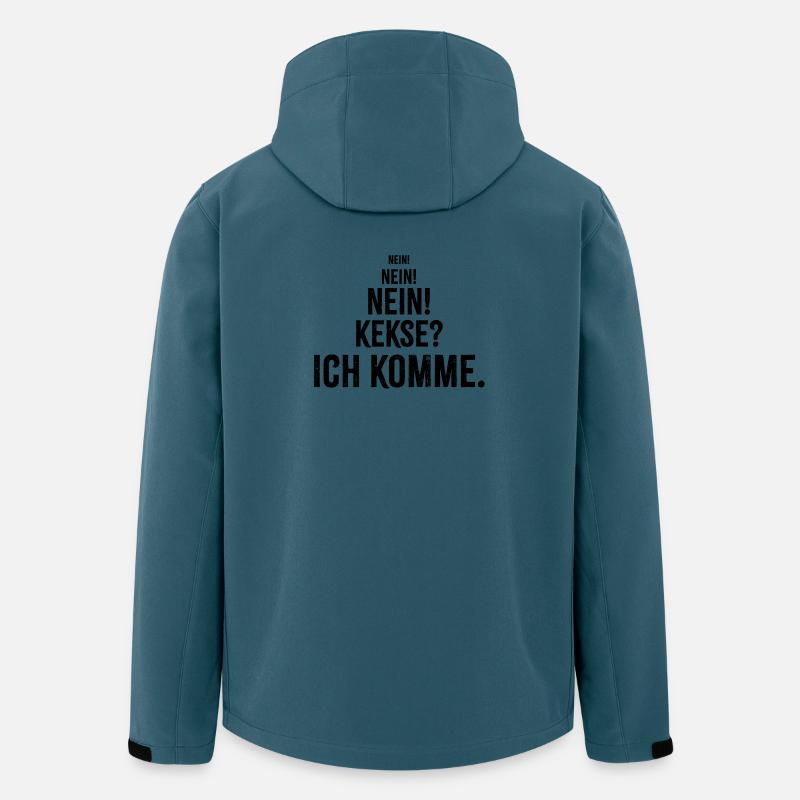 Nein Nein Nein Kekse ich komme Spruch - Recycelte Männer Softshell-Jacke von Stanley/Stella - Dunkles Petrol