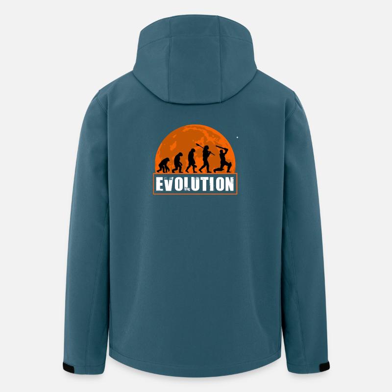 Evolution of Cricket Player Batsman Silhouette - Men’s Recycled Softshell Jacket by Stanley/Stella - stargazer