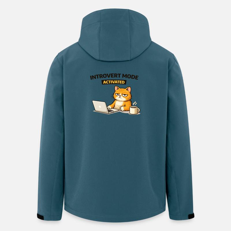 Introvert Mode Activated Cat - Men’s Recycled Softshell Jacket Discoverer by Stanley/Stella - stargazer