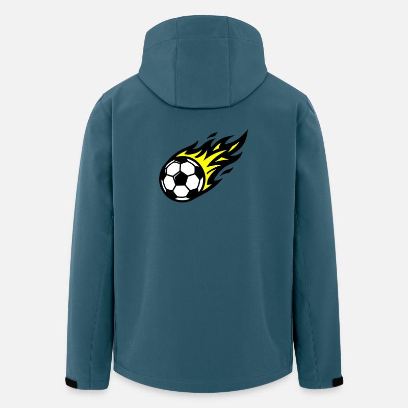 Soccer Flame Ball - Men’s Recycled Softshell Jacket by Stanley/Stella - stargazer