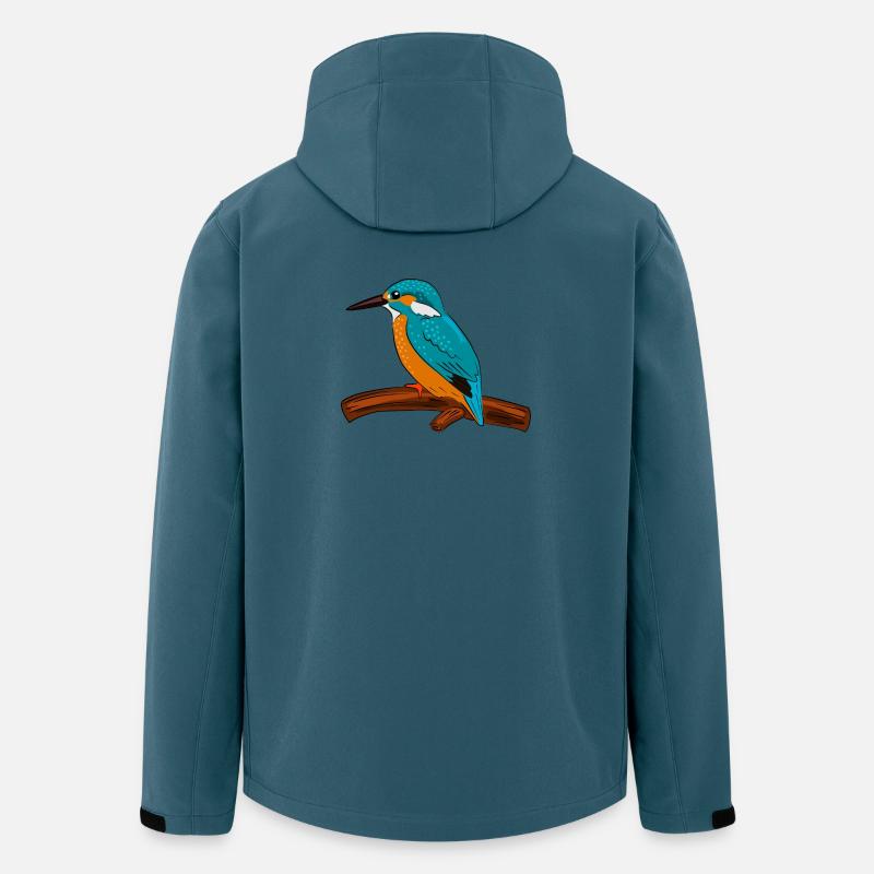 eisvogel vogel bunt - Recycelte Männer Softshell-Jacke von Stanley/Stella - Dunkles Petrol