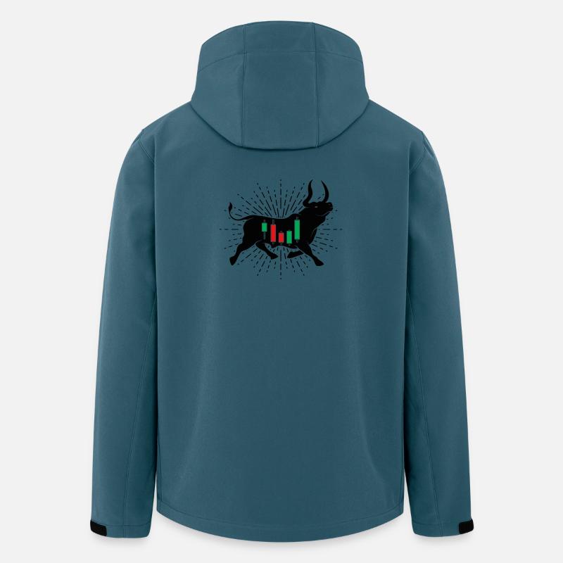 Aktien Bulle - Recycelte Männer Softshell-Jacke von Stanley/Stella - Dunkles Petrol