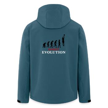 Basket Evolution Sport und Humor 3c - Recycelte Männer Softshell-Jacke von Stanley/Stella - Dunkles Petrol - Hinten - AI Model Male 185 light (185cm)